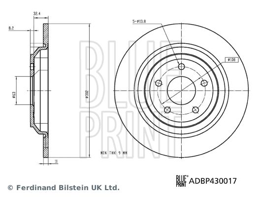 BLUE PRINT Тормозной диск ADBP430017